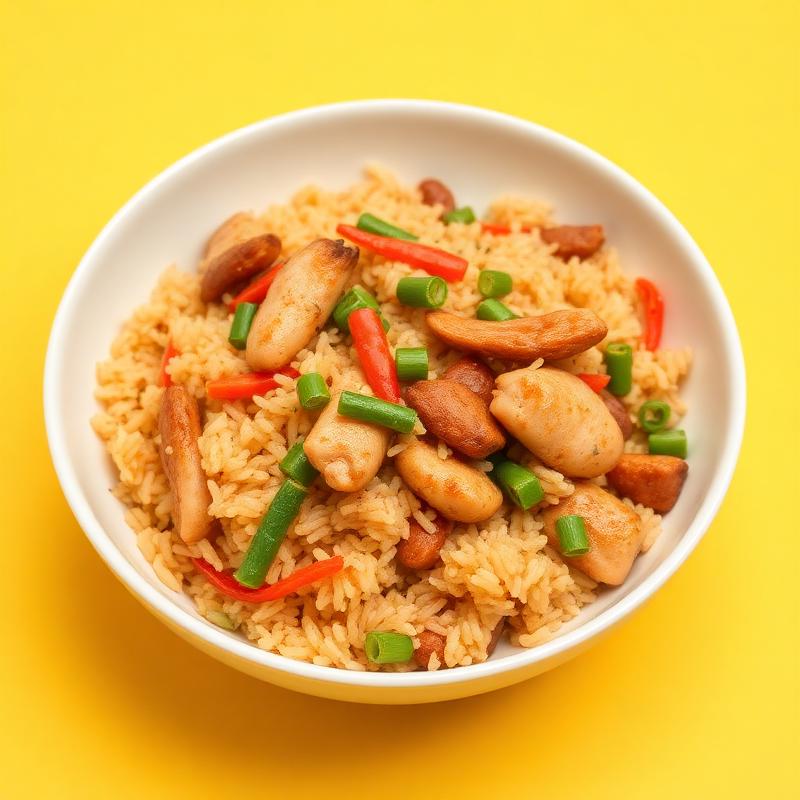 Chicken fried rice with vegetables